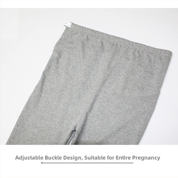 Landian bavlnené tehotenské nohavice s vysokým pásom a oporou brucha, nastaviteľné bruško, dlhé nohavice (95% bavlny)
