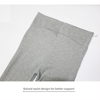 Landian bavlnené tehotenské nohavice s vysokým pásom a oporou brucha, nastaviteľné bruško, dlhé nohavice (95% bavlny)