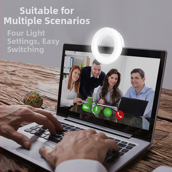 Мини ринг лампа за селфи с три температури на цвета, портативна за телефон - светлина за стрийминг и видеозаснемане, модел D01, мощност под 10W, 110V