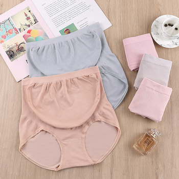 Nėščiųjų besiūlės kelnaitės su aukštu liemeniu, nailono mezgimo audinys ir medvilnės įdėklas