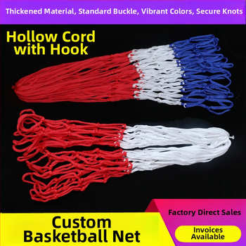 Basketbalová sieť pre vonkajšie použitie — zosilnená z nylonu, PP a polyesteru, možnosť prispôsobenia, značka Aerobics, hmotnosť 45 g, tlačené logo