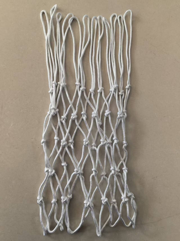 Basketbalová sieť pre vonkajšie použitie — zosilnená z nylonu, PP a polyesteru, možnosť prispôsobenia, značka Aerobics, hmotnosť 45 g, tlačené logo