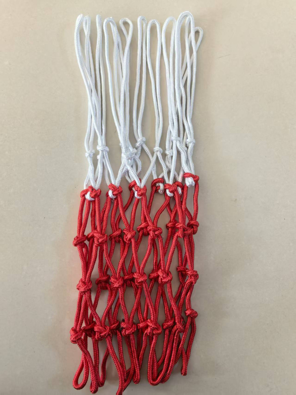 Basketbalová sieť pre vonkajšie použitie — zosilnená z nylonu, PP a polyesteru, možnosť prispôsobenia, značka Aerobics, hmotnosť 45 g, tlačené logo