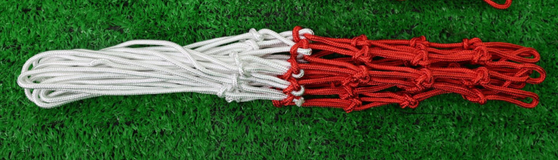 Basketbalová sieť pre vonkajšie použitie — zosilnená z nylonu, PP a polyesteru, možnosť prispôsobenia, značka Aerobics, hmotnosť 45 g, tlačené logo