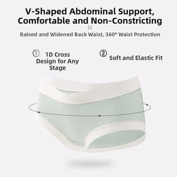 Modalinės nėščiųjų kelnaitės, žemas liemuo, medvilnės įdėklas kirkšyje, kvėpuojančios, antibakterinės, pilvo parama