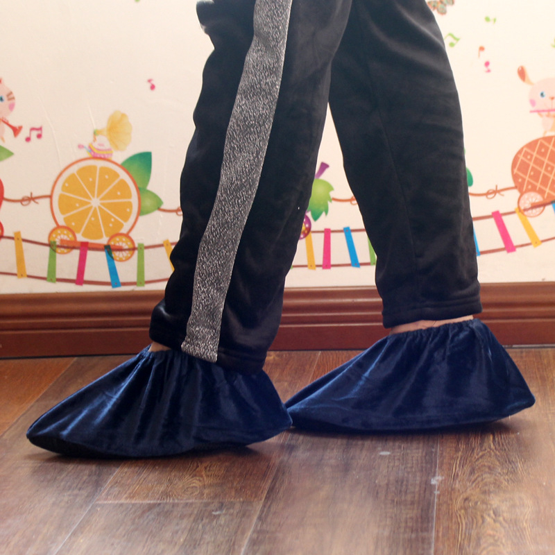 Flanelové návleky na topánky – protišmykové, odolné voči opotrebeniu, dezinfekčné – Značka Miao xiaobao; Pôvod: Zhejiang; Balenie: 100 ks