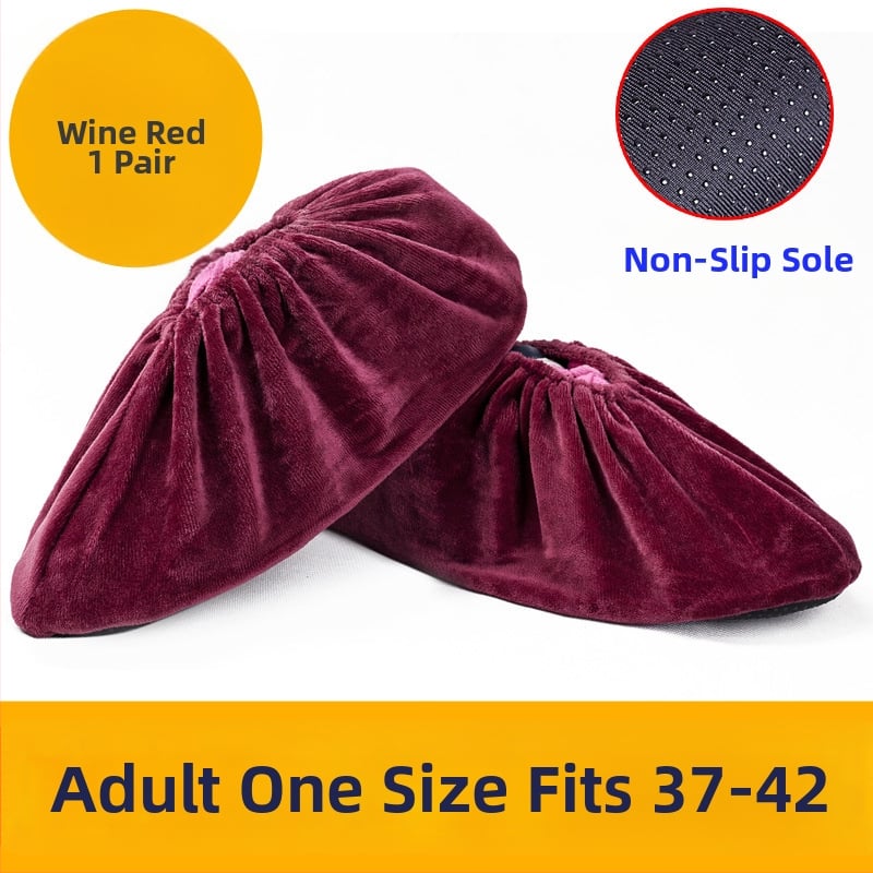 Flanelové návleky na topánky – protišmykové, odolné voči opotrebeniu, dezinfekčné – Značka Miao xiaobao; Pôvod: Zhejiang; Balenie: 100 ks