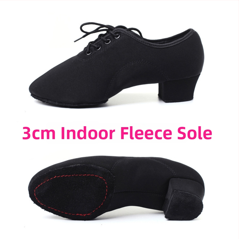 Dámske latinské tanečné topánky – stredný podpätok, gumená podrážka, vrchná časť z látky, pre dospelé tanečníčky