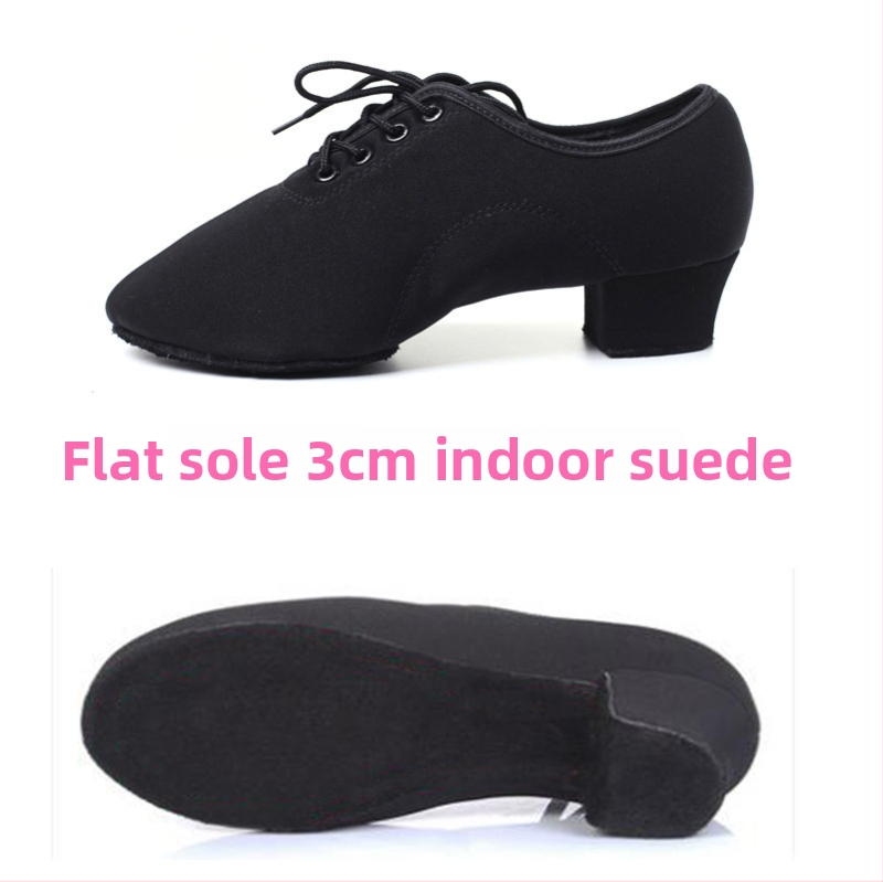 Dámske latinské tanečné topánky – stredný podpätok, gumená podrážka, vrchná časť z látky, pre dospelé tanečníčky