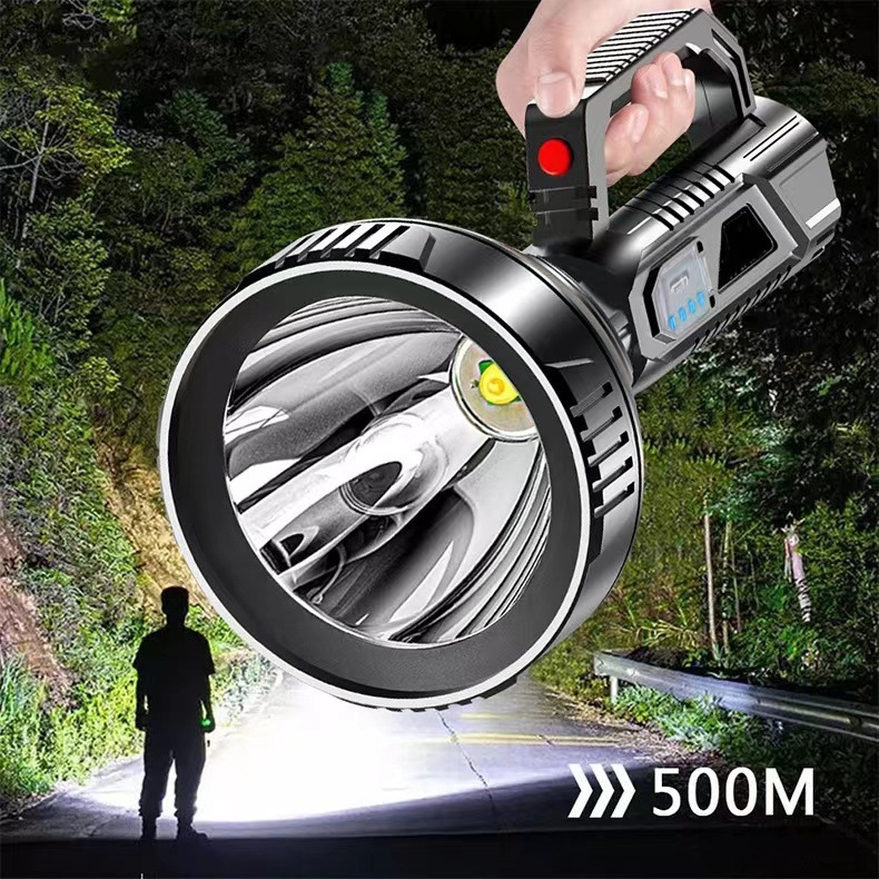 LED ručna baterijska lanterna USB punjiva, 10W, 1500 mAh, domet 100–200 m