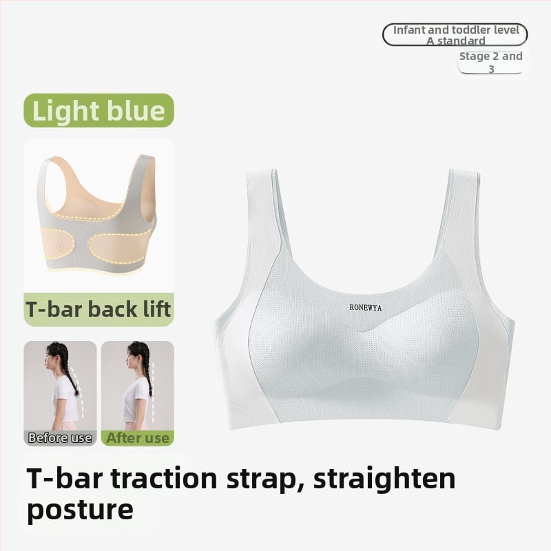 Бюстгалтер за подрастващи; материя: найлон/полиамид; подплата: найлон/полиамид; чашки: пълни; формовани чашки: ултра тънки; презрамки: фиксирани двойни