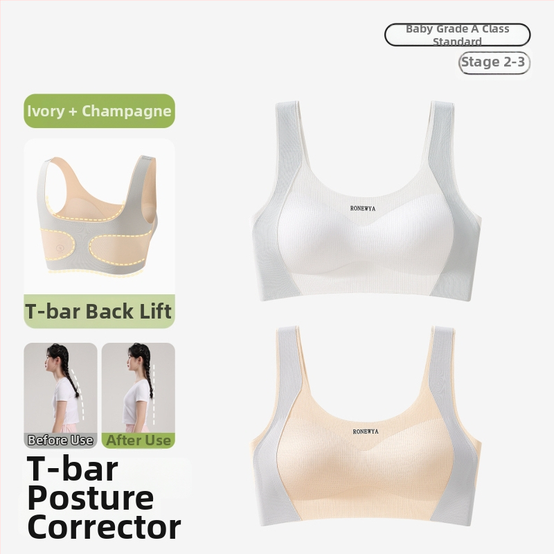 Бюстгалтер за подрастващи; материя: найлон/полиамид; подплата: найлон/полиамид; чашки: пълни; формовани чашки: ултра тънки; презрамки: фиксирани двойни