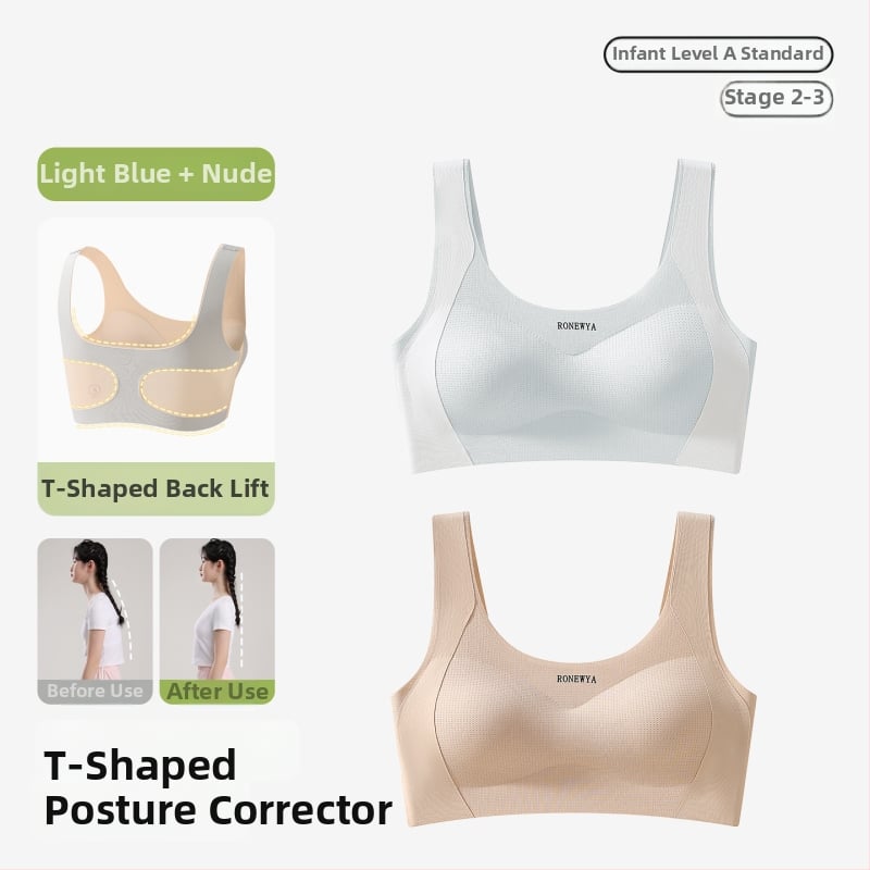 Бюстгалтер за подрастващи; материя: найлон/полиамид; подплата: найлон/полиамид; чашки: пълни; формовани чашки: ултра тънки; презрамки: фиксирани двойни