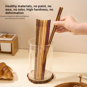 Drevené paličky na jedlo pre dospelých - kreslený motív, svieži a milý štýl, 5 alebo 6 párov