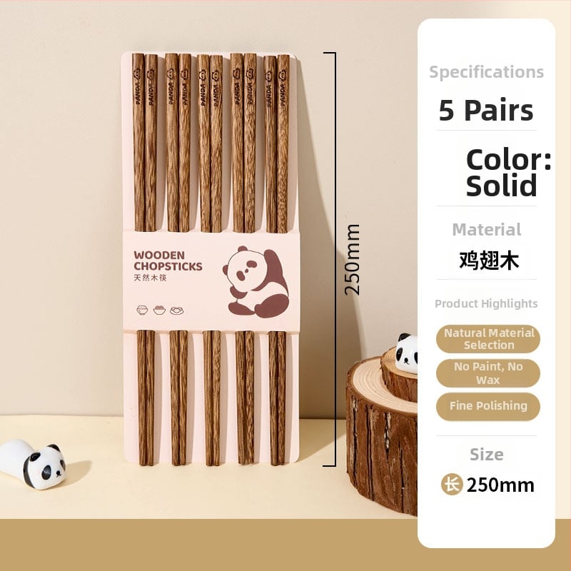 Drevené paličky na jedlo pre dospelých - kreslený motív, svieži a milý štýl, 5 alebo 6 párov