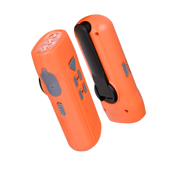 Lanternă LED de urgență cu manivelă, radio integrat, corp ABS, rotație de 360°, multifuncțional