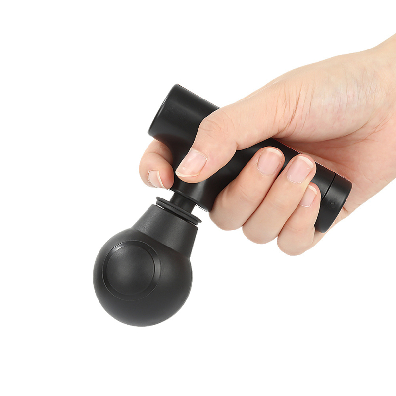 Mini prenosná masážna pištoľ s bezkartáčovým motorom, 4 rýchlosti, 1 nadstavca, výdrž batérie 1–3 h, hluk do 36 dB