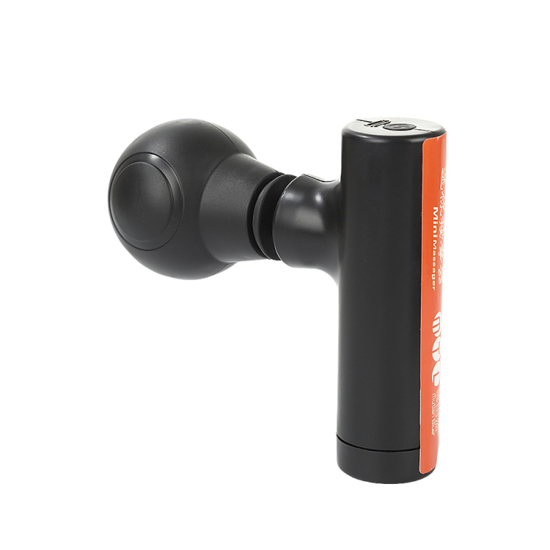 Mini prenosná masážna pištoľ s bezkartáčovým motorom, 4 rýchlosti, 1 nadstavca, výdrž batérie 1–3 h, hluk do 36 dB