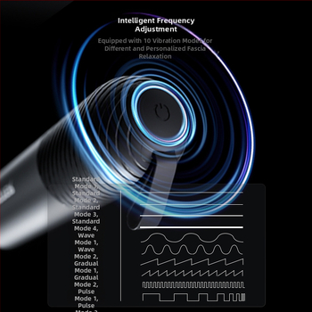 Fascia Gun s vysokofrekvenčnou vibráciou — bezkartáčový motor, mini prenosný, 5+ rýchlostí, 3 masážne hlavy, vstavaná batéria 300–500 mAh, výdrž 1–3 h