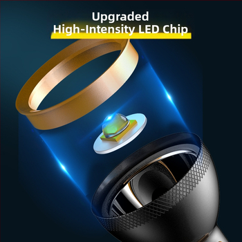 Ručná baterka s hliníkovým zliatinovým puzdrom, vstavaná nabíjateľná batéria, COB bočné svetlo, 5W, 200 lm