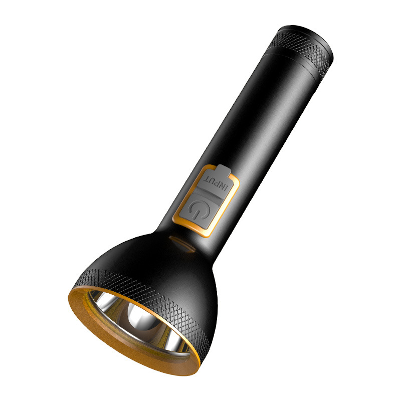 Ručná baterka s hliníkovým zliatinovým puzdrom, vstavaná nabíjateľná batéria, COB bočné svetlo, 5W, 200 lm