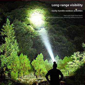 Φορτιζόμενος φακός κεφαλής εξωτερική χρήση, μακρινή εμβέλεια, υπερλαμπρός, φοριέται στο κεφάλι