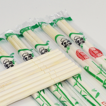 Jednorazové paličky na jedlo so lyžičkou na polievku – bambusový set s potravinovou kvalitou, štvorčlenný set, vhodný do mikrovlnky