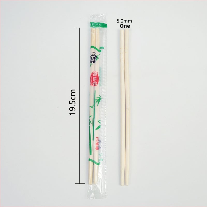 Jednorazové paličky na jedlo so lyžičkou na polievku – bambusový set s potravinovou kvalitou, štvorčlenný set, vhodný do mikrovlnky