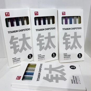 Titánové paličky, 2-5 párov, zrkadlovo leštené, svetlý luxusný štýl, Cloud Dew značka