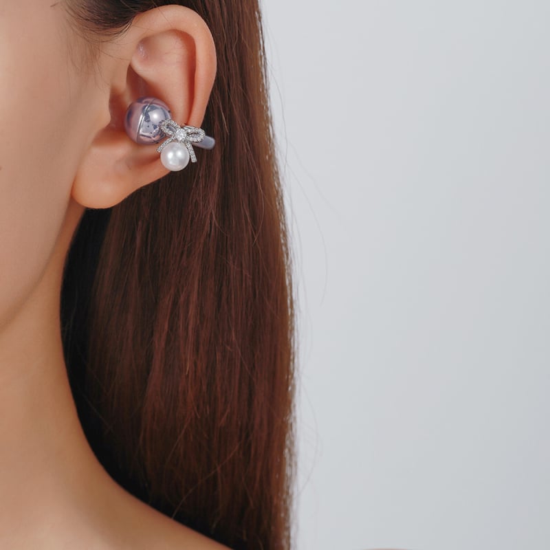 Ušné doplnky – meď pozlátená, elektroplátovanie, motív motýľa perla, model HYN202529