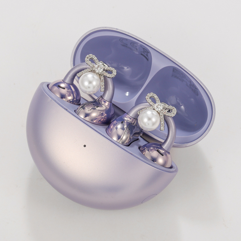 Ušné doplnky – meď pozlátená, elektroplátovanie, motív motýľa perla, model HYN202529