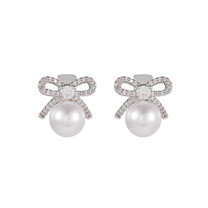 Ušné doplnky – meď pozlátená, elektroplátovanie, motív motýľa perla, model HYN202529