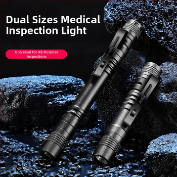 Ručná LED baterka z hliníkovej zliatiny, napájaná suchou batériou, dosah 10–50 m, model BL-7823, hmotnosť 25–30 g