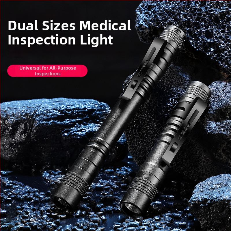 Ručná LED baterka z hliníkovej zliatiny, napájaná suchou batériou, dosah 10–50 m, model BL-7823, hmotnosť 25–30 g