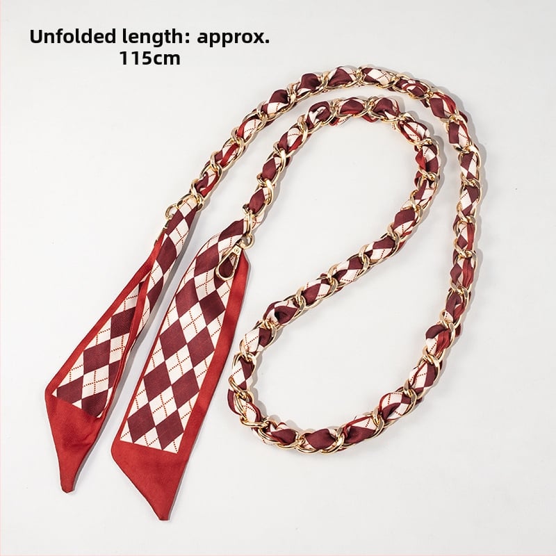 Weiqi hliníkový popruh na tašku, 2501021 - kockovaný vzor, jar 2025 uvedenie, štýl čerstvý a sladký