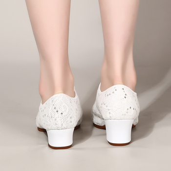 Танцови обувки - дишаща мрежеста горна част, леки, абсорбиращи пот, гумена подметка, подходящи за латински танци, модерни танци и балет