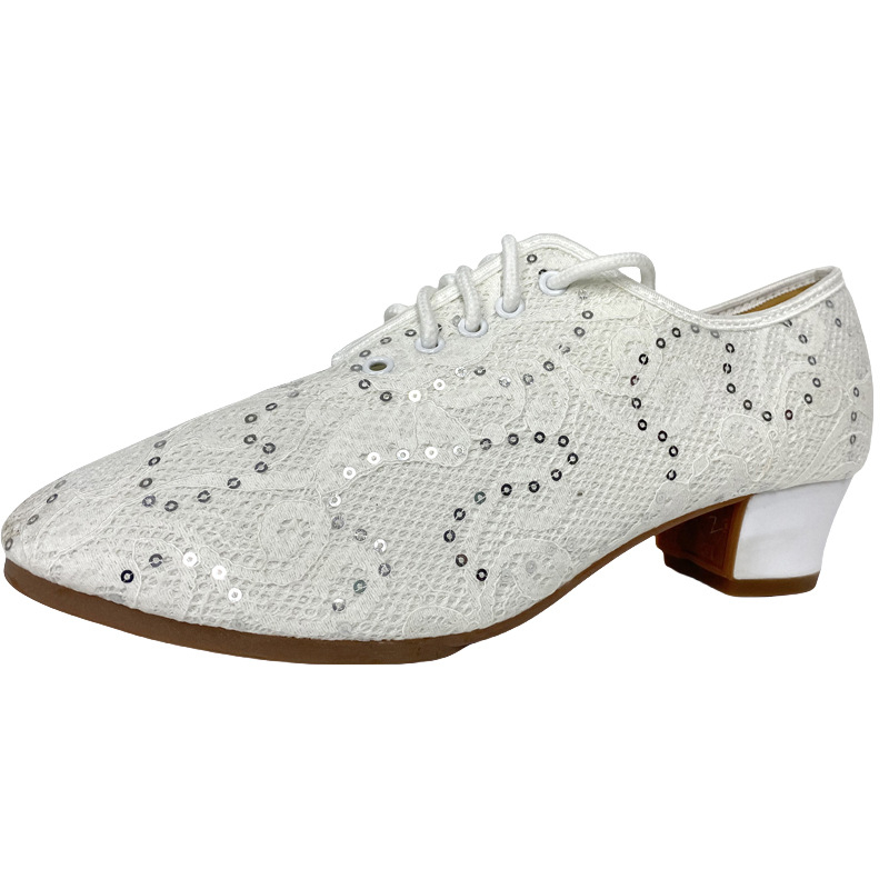 Танцови обувки - дишаща мрежеста горна част, леки, абсорбиращи пот, гумена подметка, подходящи за латински танци, модерни танци и балет