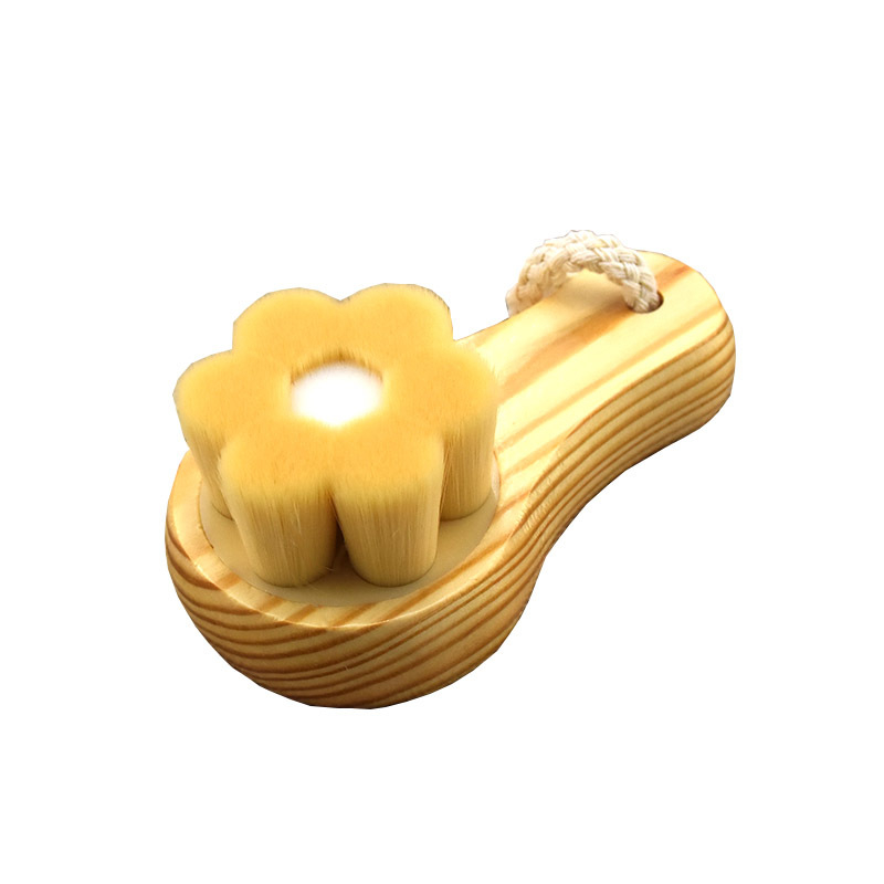 Čistiaca štetka na tvár s konkávnym tvarom ako kvet slivky, hlboké čistenie, jemné vlákna