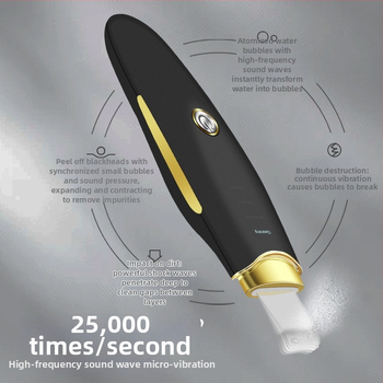 Ultrazvukové zariadenie na čistenie a omladenie pokožky, prenosné, 800–1000 mAh batéria, IPX2, na domáce použitie