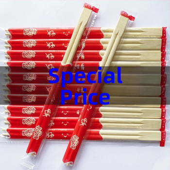 Jednorázové bambusové chopsticks s integrovaným dvojitým dizajnom, guľatý profil