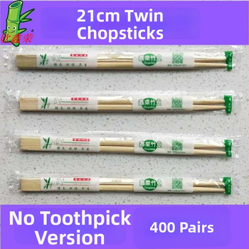 Jednorázové bambusové chopsticks s integrovaným dvojitým dizajnom, guľatý profil