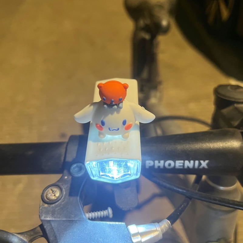 Предна велосипедна светлина за нощно каране — сладък карикатурен дизайн, съвместима с планински пътища (Модел: ltao1025187043; Тип светлина: предна; За: нощно каране; Функция: предупредителна светлина)