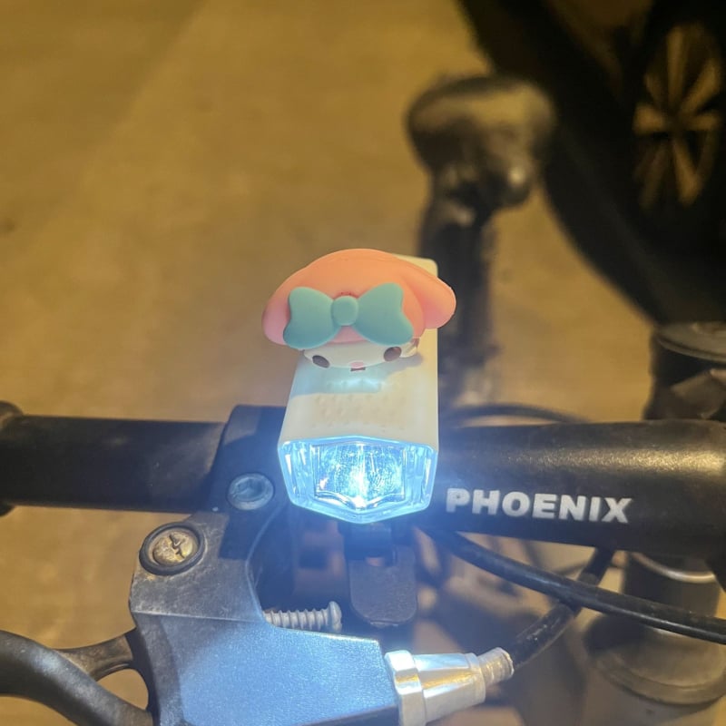 Предна велосипедна светлина за нощно каране — сладък карикатурен дизайн, съвместима с планински пътища (Модел: ltao1025187043; Тип светлина: предна; За: нощно каране; Функция: предупредителна светлина)