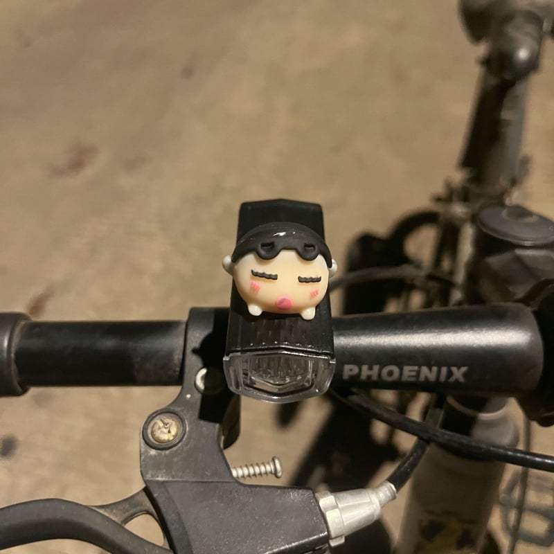 Предна велосипедна светлина за нощно каране — сладък карикатурен дизайн, съвместима с планински пътища (Модел: ltao1025187043; Тип светлина: предна; За: нощно каране; Функция: предупредителна светлина)