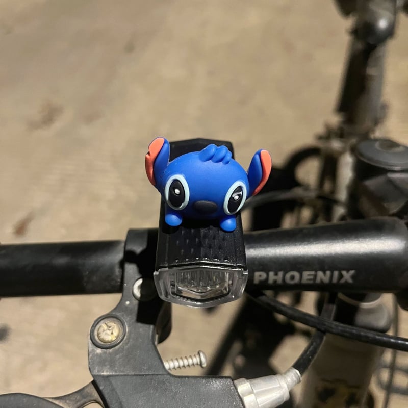 Предна велосипедна светлина за нощно каране — сладък карикатурен дизайн, съвместима с планински пътища (Модел: ltao1025187043; Тип светлина: предна; За: нощно каране; Функция: предупредителна светлина)