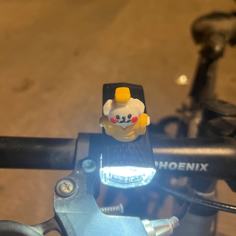 Предна велосипедна светлина за нощно каране — сладък карикатурен дизайн, съвместима с планински пътища (Модел: ltao1025187043; Тип светлина: предна; За: нощно каране; Функция: предупредителна светлина)