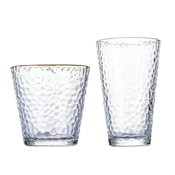 Sklenený pohár na pivo v japonskom štýle s brúsenou textúrou, bez rúčky, sodálime sklo, jeden kus, možnosť potlače loga