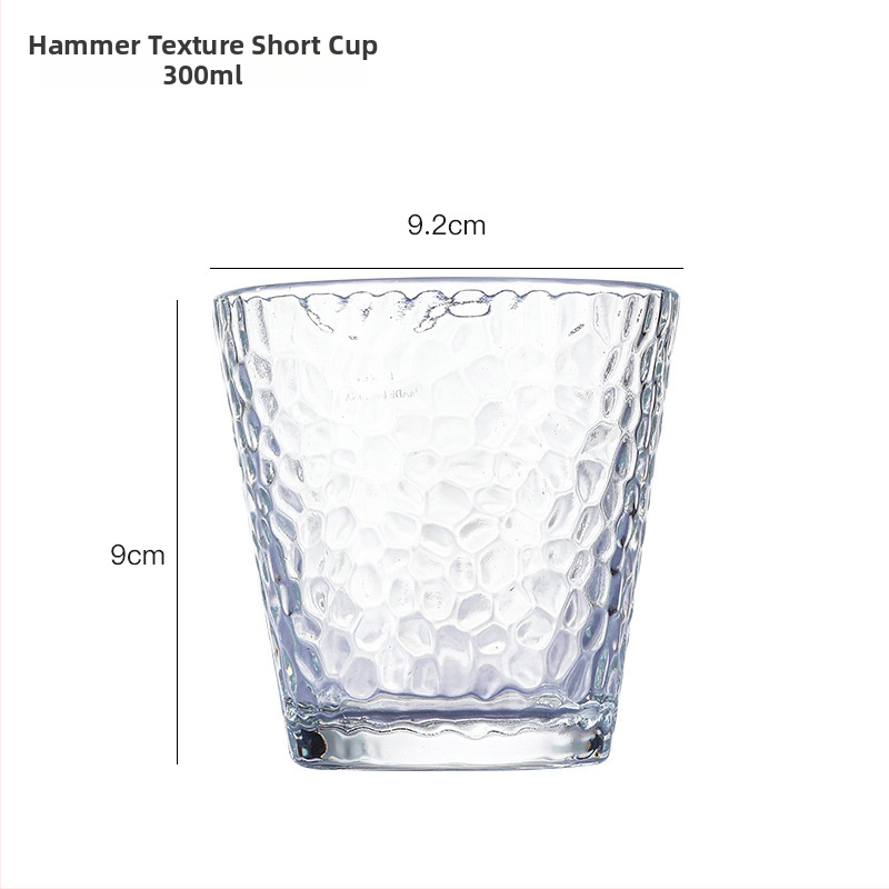 Sklenený pohár na pivo v japonskom štýle s brúsenou textúrou, bez rúčky, sodálime sklo, jeden kus, možnosť potlače loga