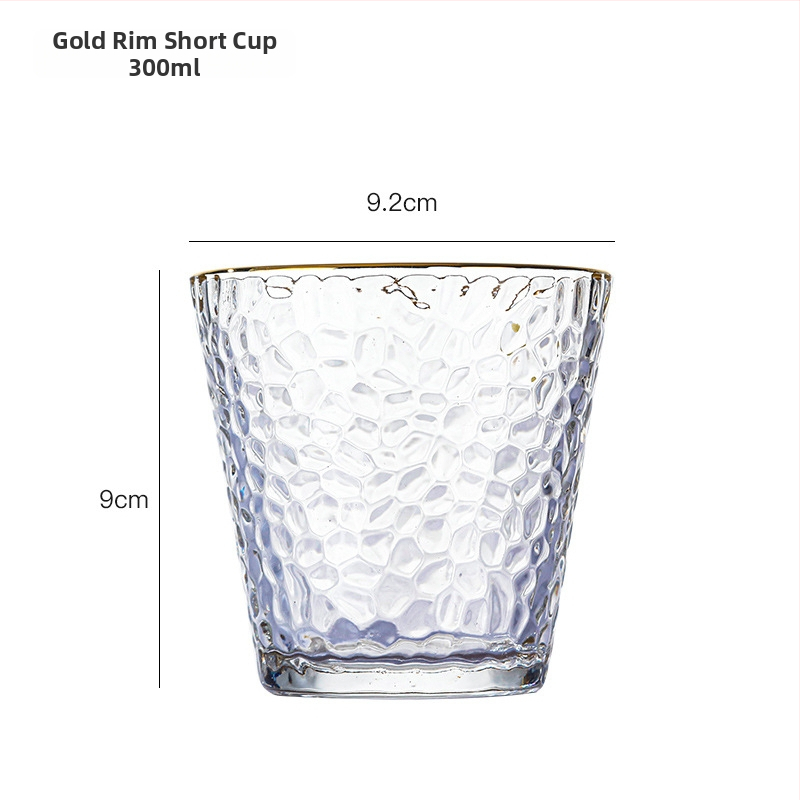 Sklenený pohár na pivo v japonskom štýle s brúsenou textúrou, bez rúčky, sodálime sklo, jeden kus, možnosť potlače loga