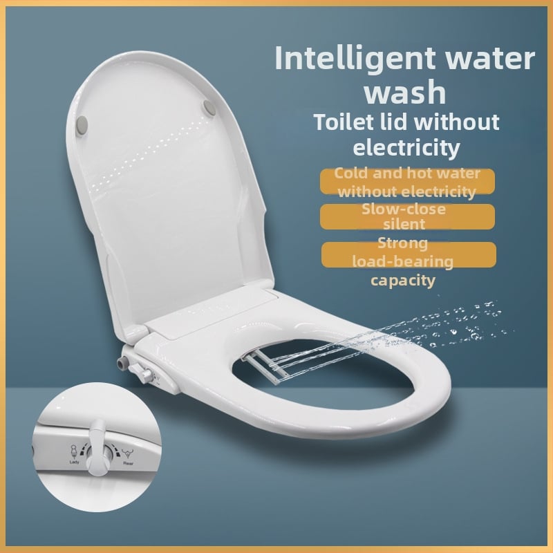 Integrované inteligentné sedátko na toaletu s bidetom, PP materiál, model hz001, nastaviteľný rozstup otvorov 15–19 cm, priama inštalácia, bez elektriny